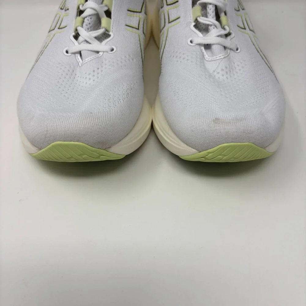 ASICS Gel-Nimbus 26 Mens Size 10 Extra Wide White Green Running Shoes (1011B796)